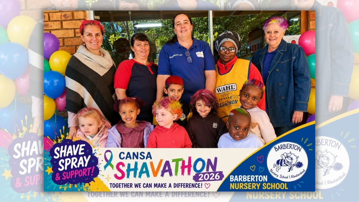 Barberton children turn colourful heads for CANSA