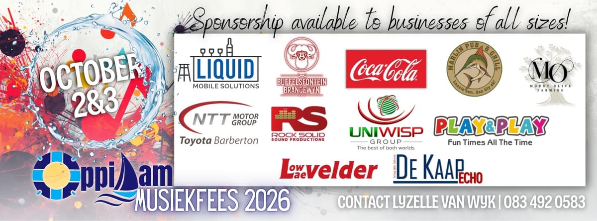 Businesses offered brand exposure at OppiDam Musiekfees 2026