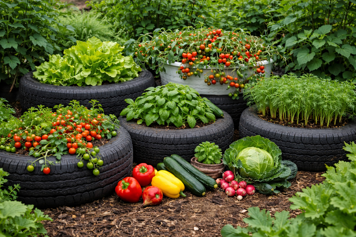 One man’s rubbish, another’s rose bed: upcycling old tyres into garden planters